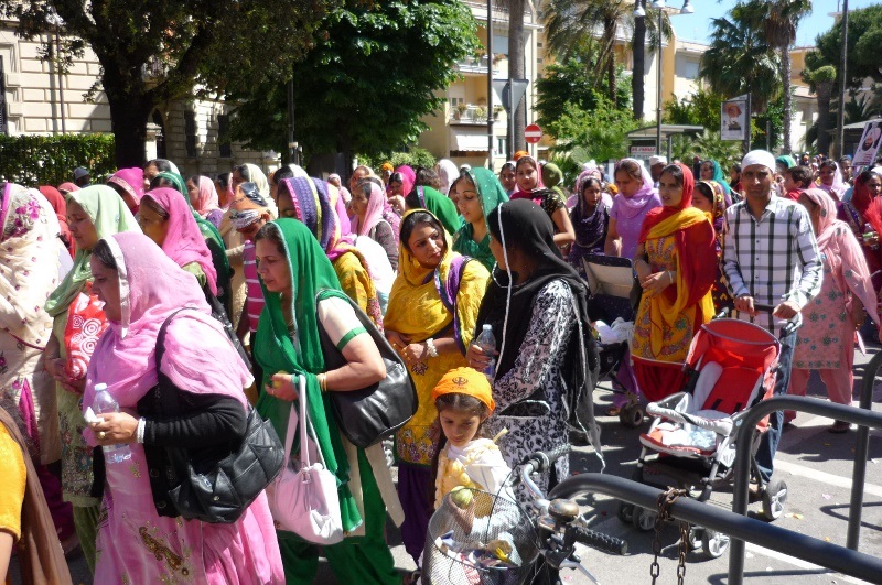 Cerimonia dei Indiani Sikh a Terracina